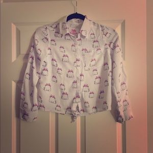 Justice button down shirt